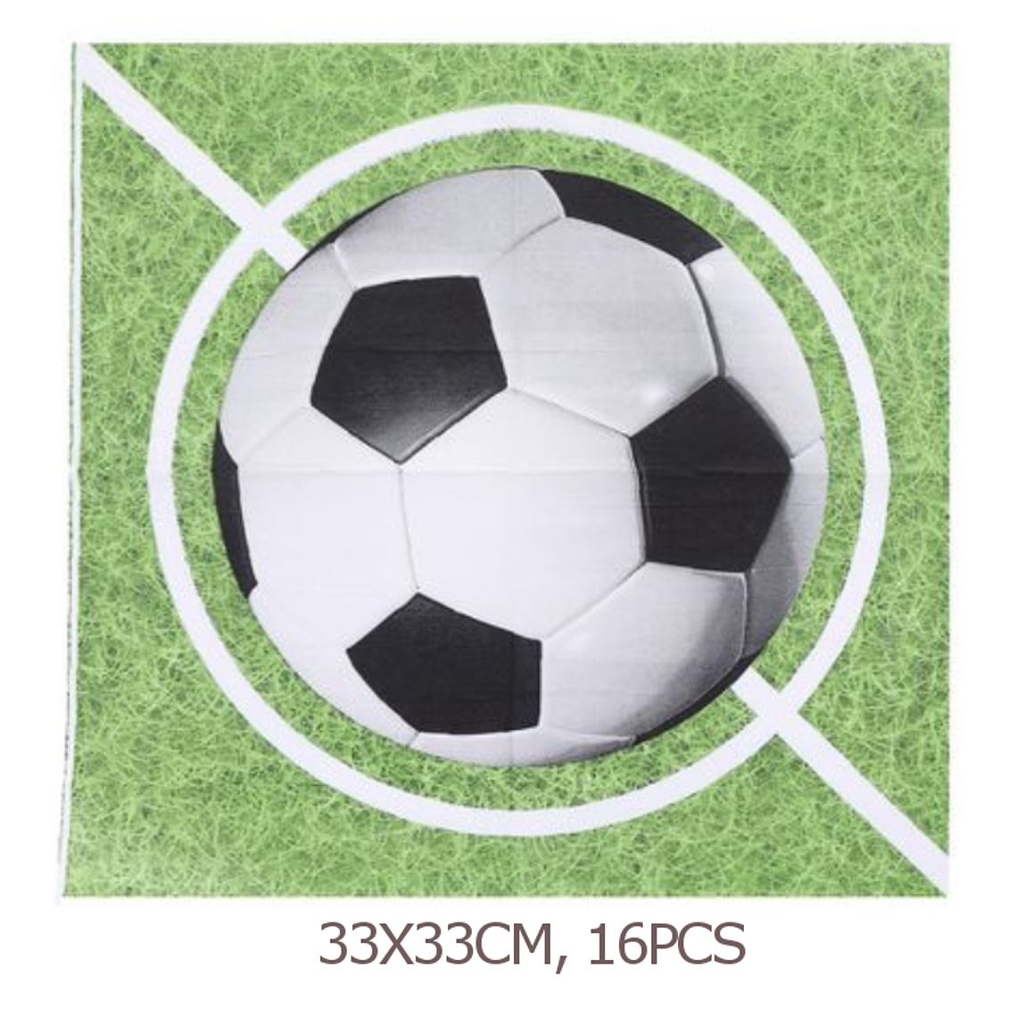 FESTA FUTEBOL VERDE GUARDANAPOS 16PCS 33X33CM 1