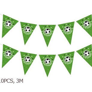 FESTA FUTEBOL VERDE BANDEIRAS 10PCS 3M