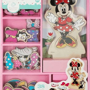 BRINQUEDO MADEIRA MINNIE IMANS 38PCS +3A REF.48727