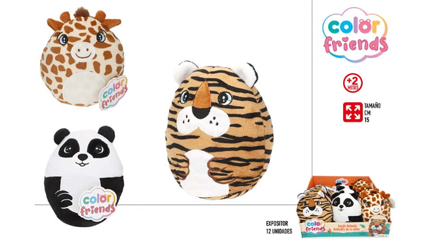 PELUCHE ANIMAIS DA SELVA 15CM REF.47694 1