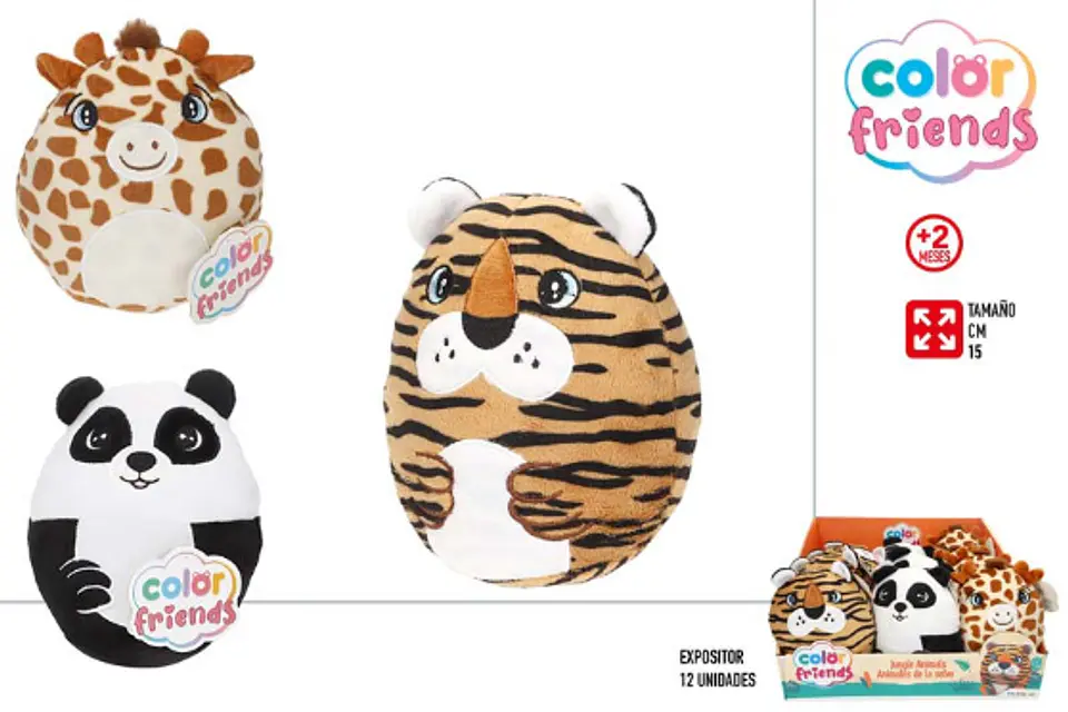 Peluche animais da selva 15cm +2M ref.47694 1
