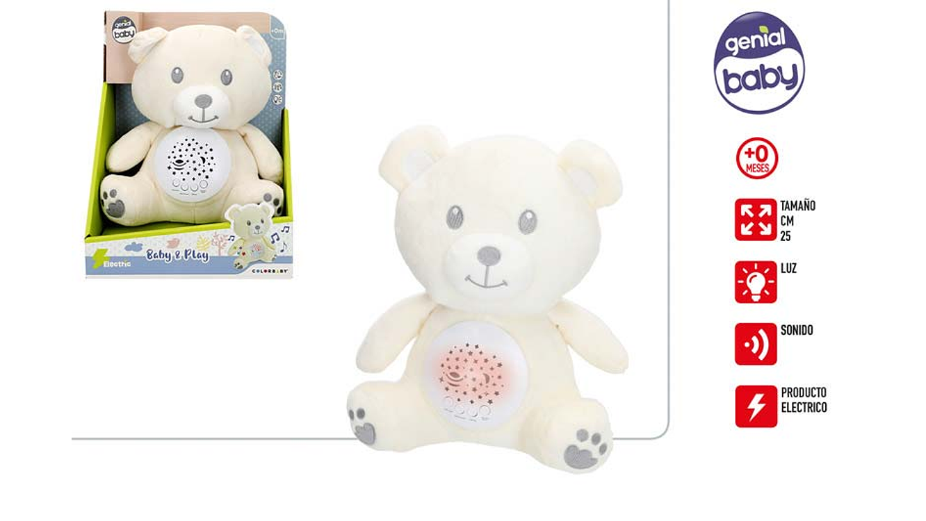 PELUCHE URSO PARA BEBE +0M COM SOM REF.34034 1