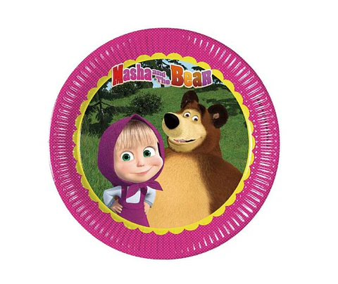 Festa Masha prato de papel 8pcs 23cm