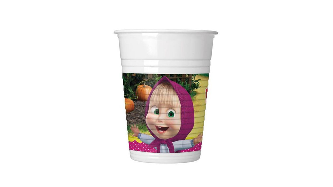 FESTA MASHA COPO 8PCS 200ML DESCARTAVEL 1