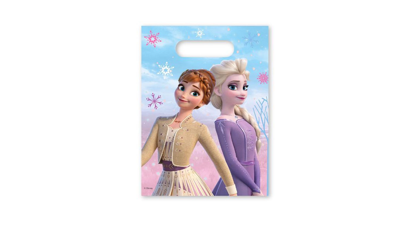 FESTA FROZEN SACO PLASTICO 6PCS 16.5X23CM 1
