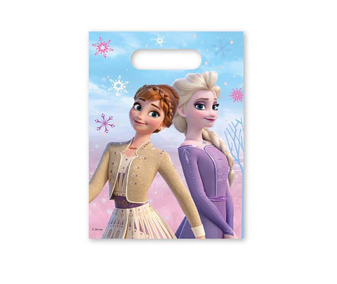 Festa Frozen saco plastico 6pcs 16.5x23cm