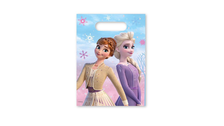 FESTA FROZEN SACO PLASTICO 6PCS 16.5X23CM 1