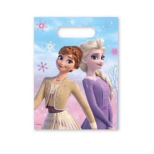 FESTA FROZEN SACO PLASTICO 6PCS 16.5X23CM