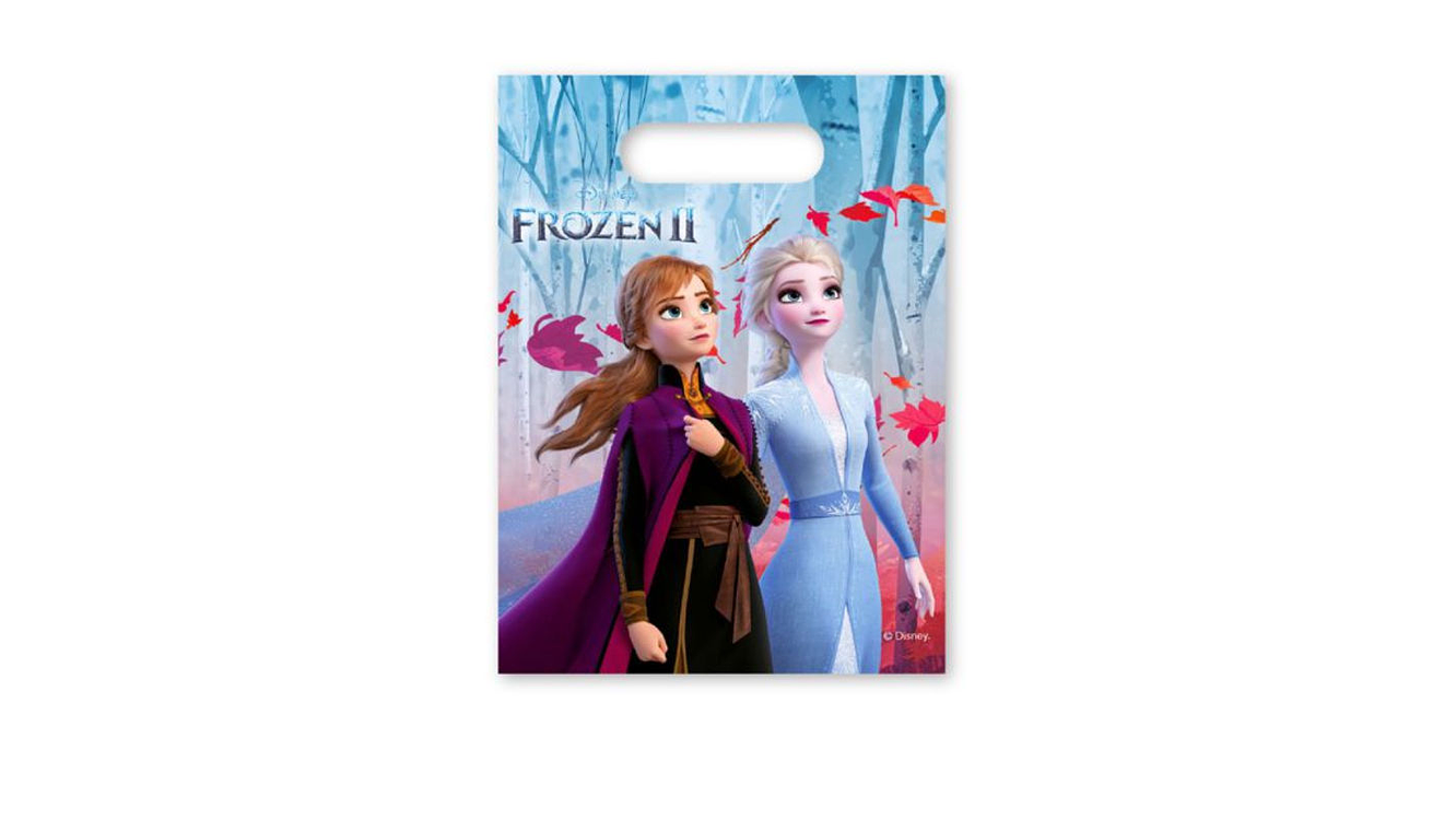 FESTA FROZEN SACO PLASTICO 6PCS 16.5X23CM 1