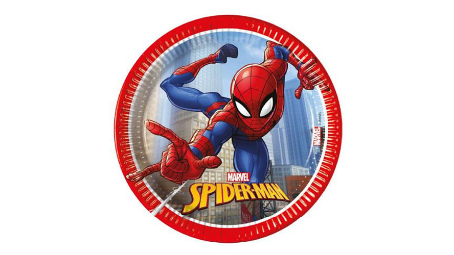 FESTA HOMEM ARANHA PRATO PAPEL 8PCS 20CM 1