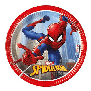 FESTA HOMEM ARANHA PRATO PAPEL 8PCS 20CM