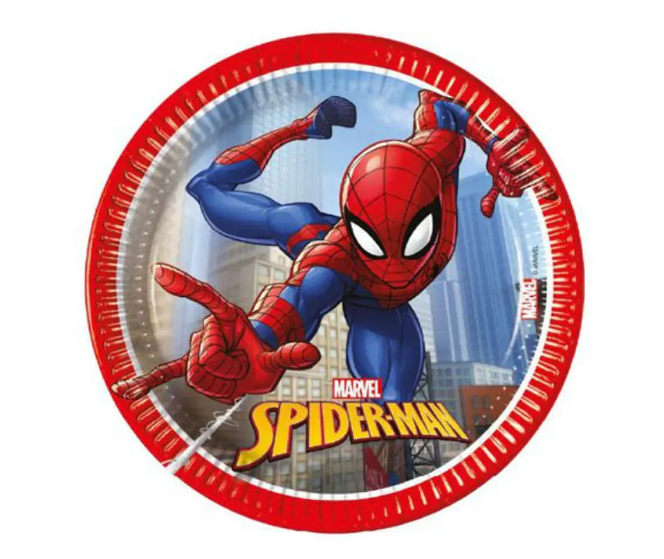 Festa Homem Aranha prato de papel 8pcs 20cm 1