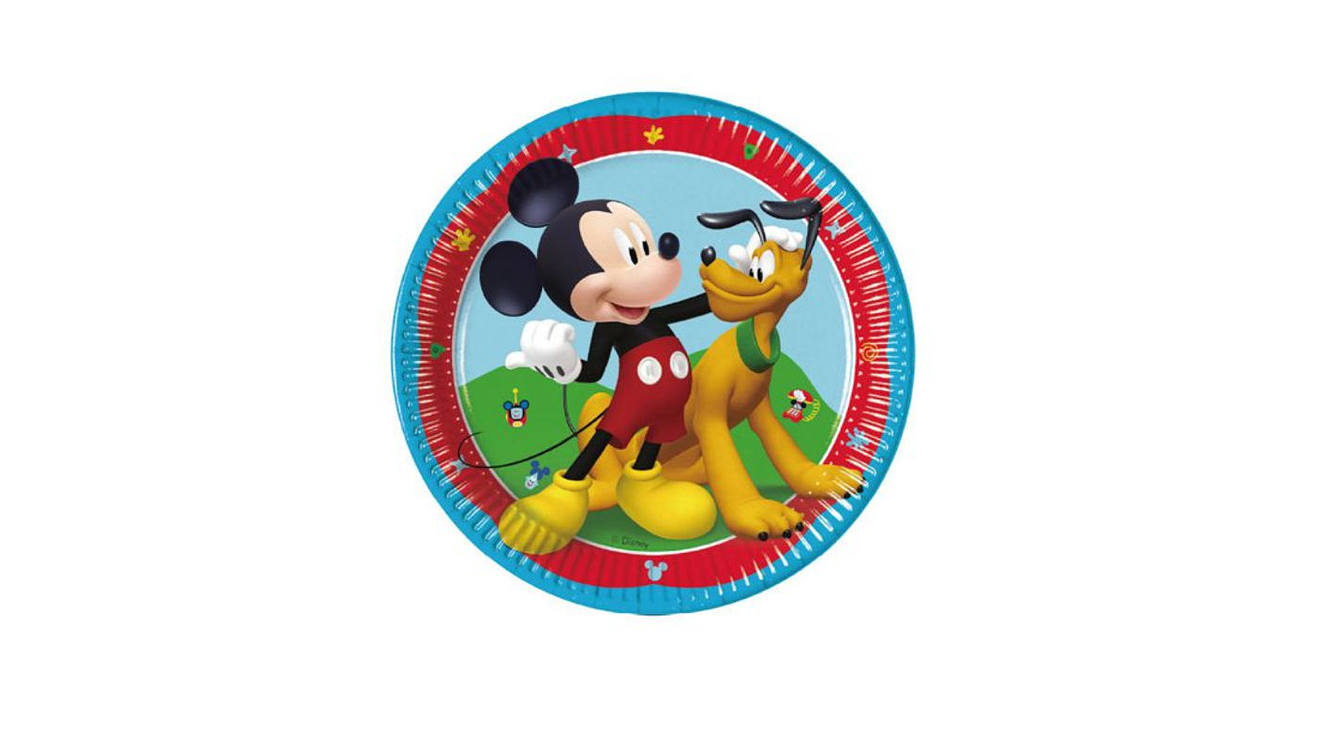 FESTA MICKEY PRATO PAPEL 8PCS 20CM 1