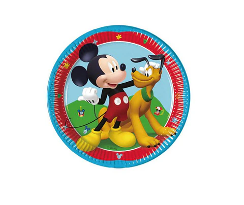 Festa Mickey prato de papel 8pcs 20cm