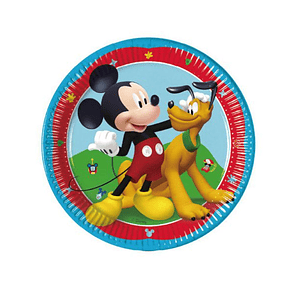 FESTA MICKEY PRATO PAPEL 8PCS 20CM