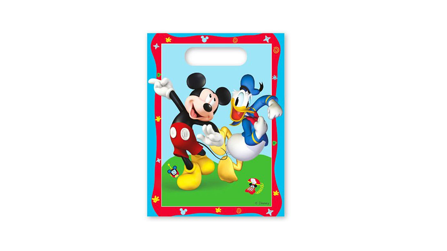 FESTA MICKEY SACO PLASTICO 6PCS 16.5X23CM 1