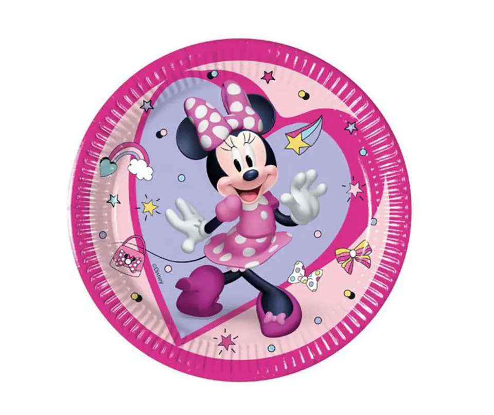 Festa Minnie prato de papel 8pcs 20cm 1