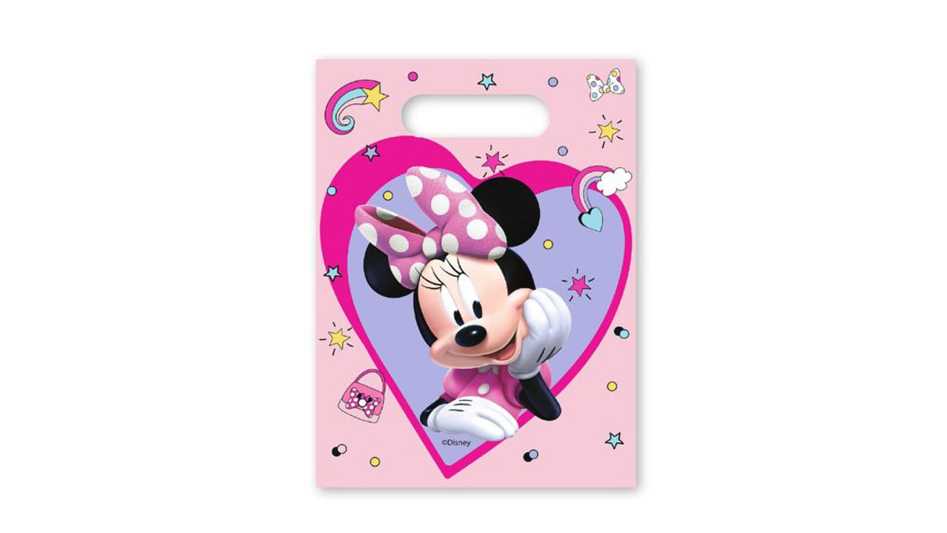 FESTA MINNIE SACO PLASTICO 6PCS 16.5X23CM 1
