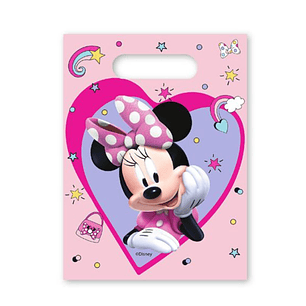 FESTA MINNIE SACO PLASTICO 6PCS 16.5X23CM