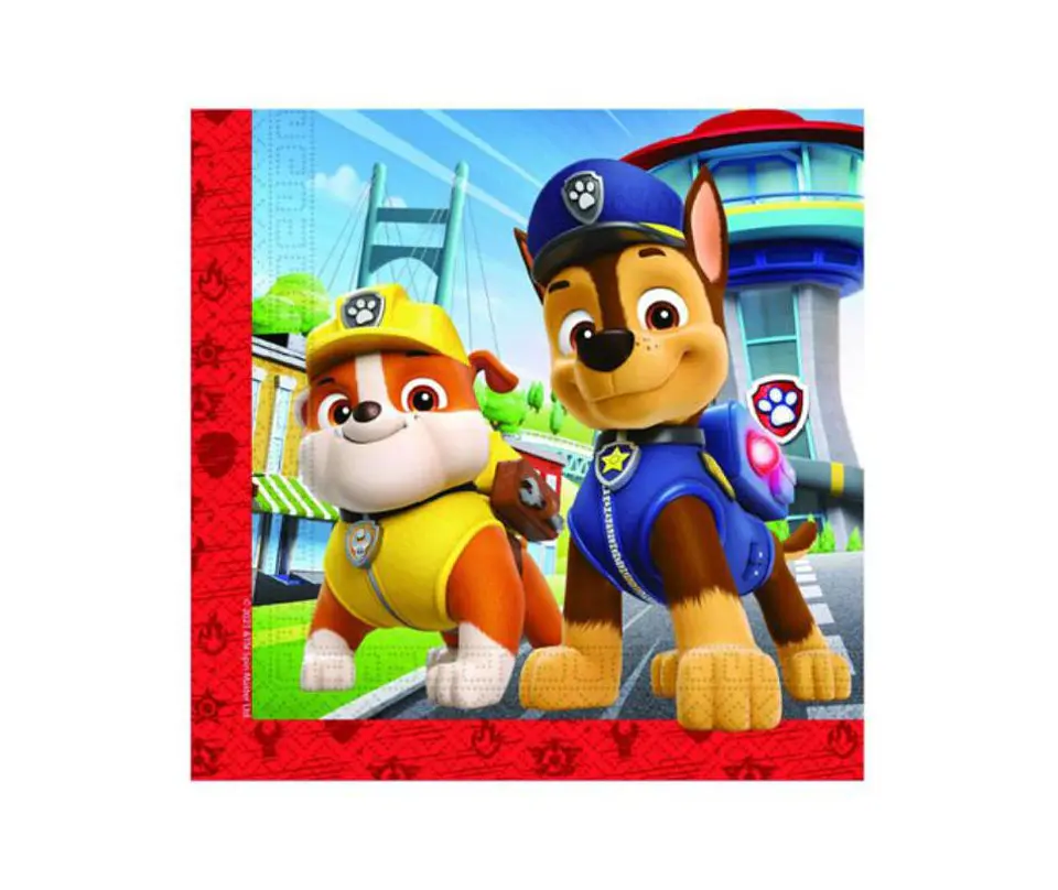 Festa Paw Patrol guardanapos de papel 20pcs 33x33cm 1