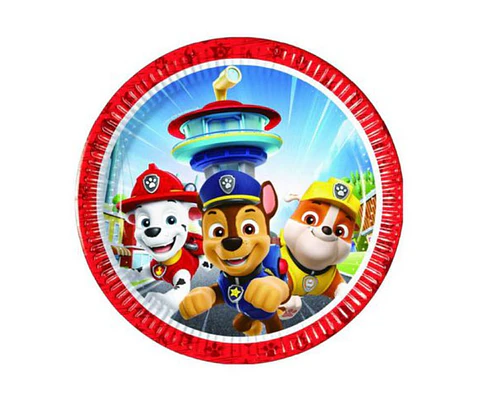 Festa Paw Patrol prato de papel 8pcs 20cm
