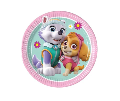 Festa Paw Patrol prato de papel 8pcs 20cm