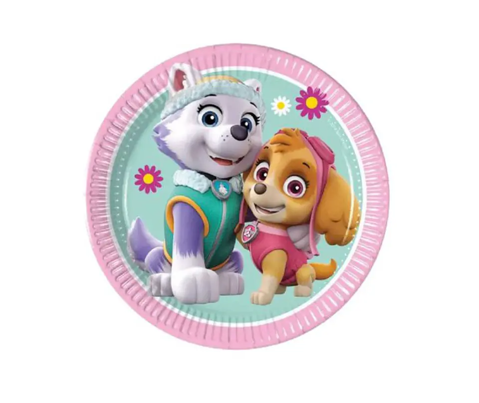 Festa Paw Patrol prato de papel 8pcs 20cm 1