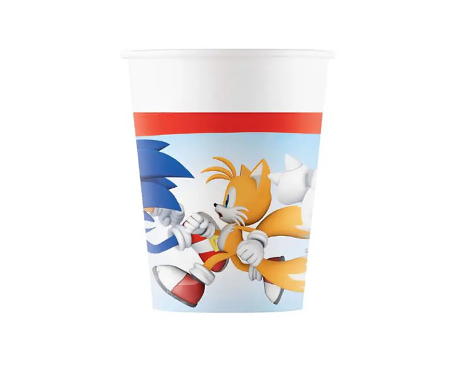 Festa Sonic copo de papel 8pcs 200ml 1