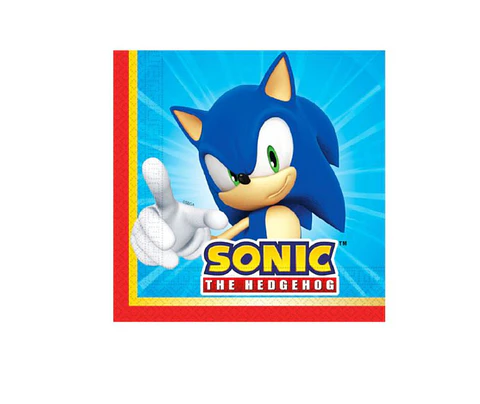 Festa Sonic guardanapos de papel 20pcs 33x33cm