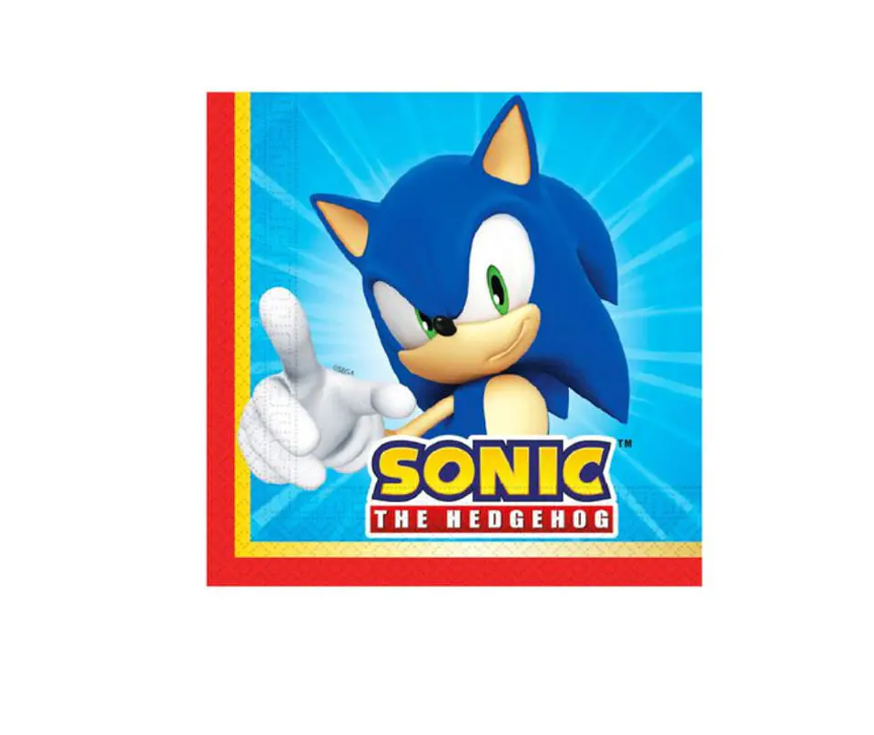 Festa Sonic guardanapos de papel 20pcs 33x33cm 1