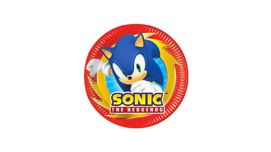FESTA SONIC PRATO PAPEL 8PCS 20CM 1