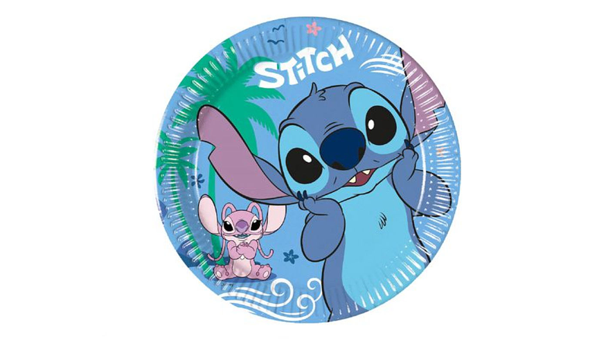 FESTA STITCH PRATO PAPEL 8PCS 20CM 1