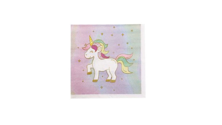 FESTA UNICORNIO GUARDANAPOS 16PCS 33X33CM 1