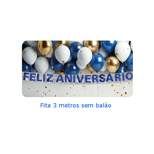 CORTINA BANDEIRA FESTA AZUL FELIZ ANIVERSARIO 3MX20CM