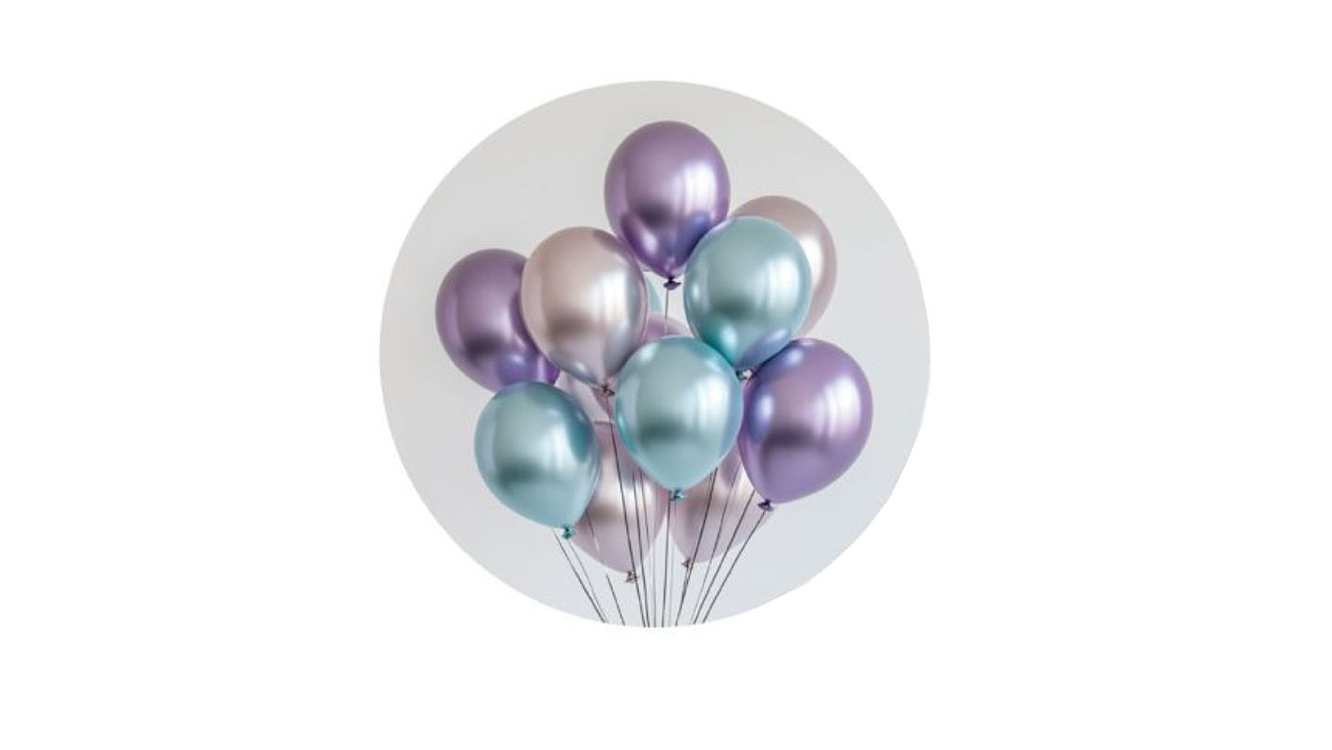 KIT BALAO 12PCS 25CM METALIZADO 1