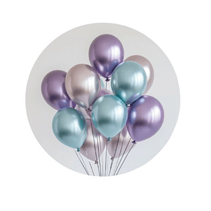 KIT BALAO 12PCS 25CM METALIZADO