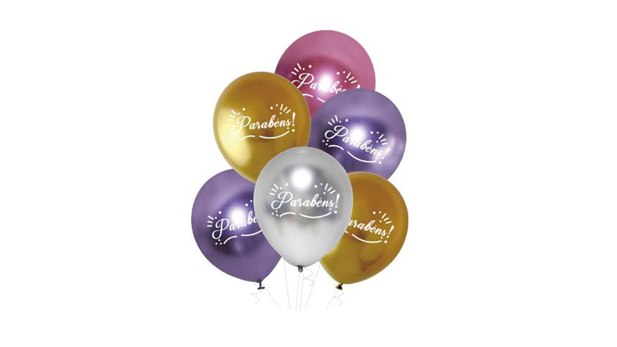 KIT BALAO 6PCS 30CM METALIZADO 1