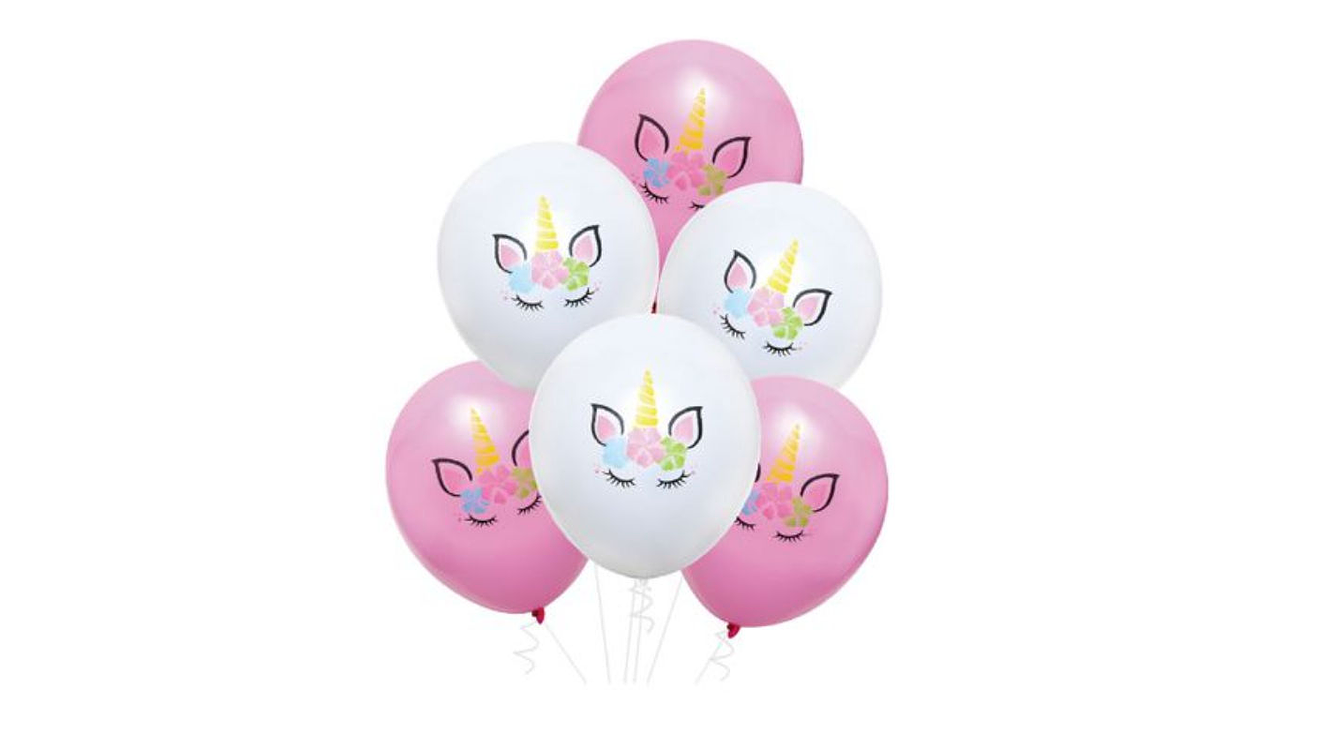 KIT BALAO 6PCS 30CM UNICORNIO 1