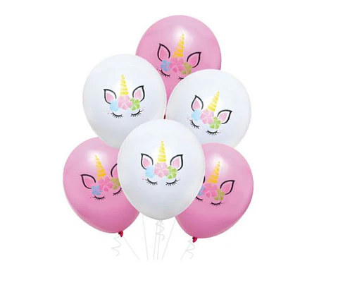 Kit Balão 6pcs 30cm Unicornio