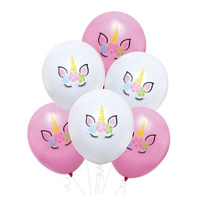 KIT BALAO 6PCS 30CM UNICORNIO