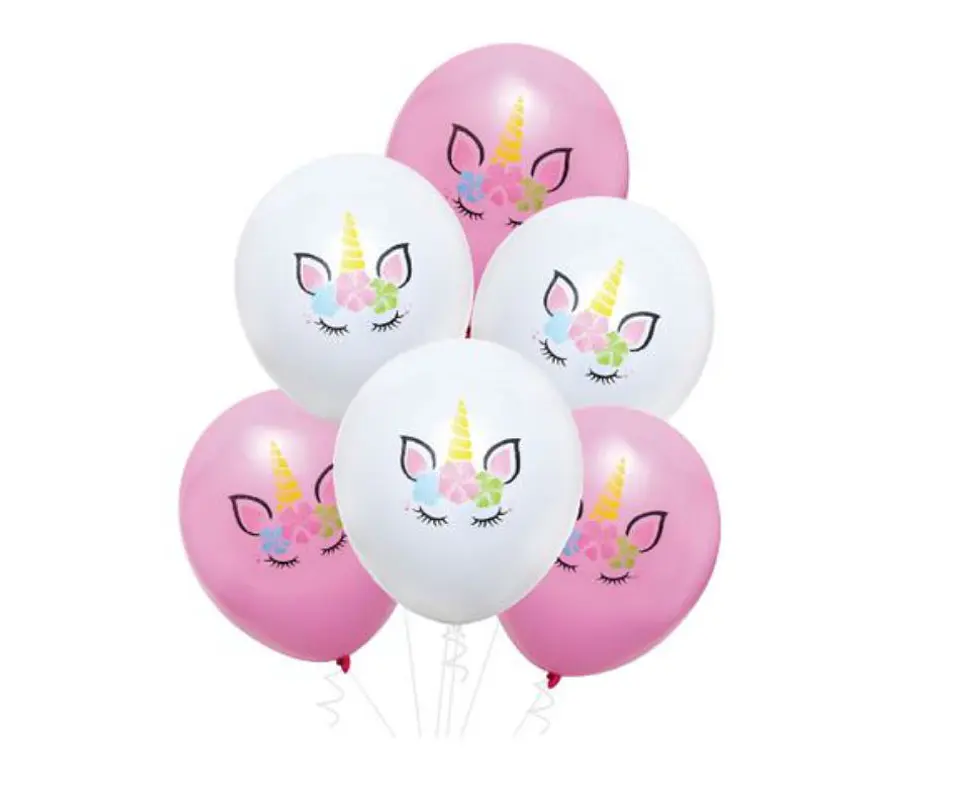 Kit Balão 6pcs 30cm Unicornio 1