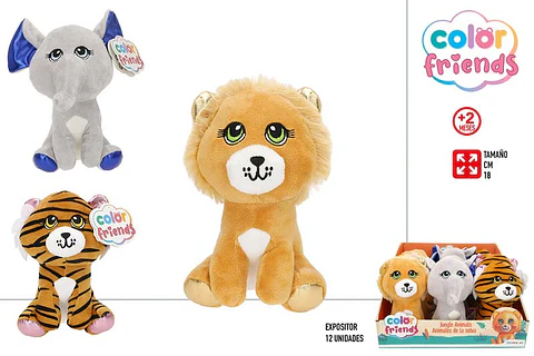 Peluche animais selvagens 18cm +2M ref.47696