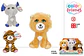 Plush wild animals 18cm +2M ref.47696 - Miniatura 1