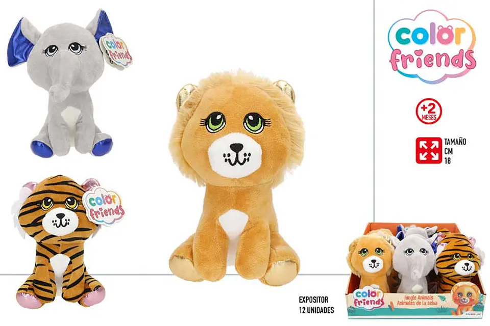 Plush wild animals 18cm +2M ref.47696 1