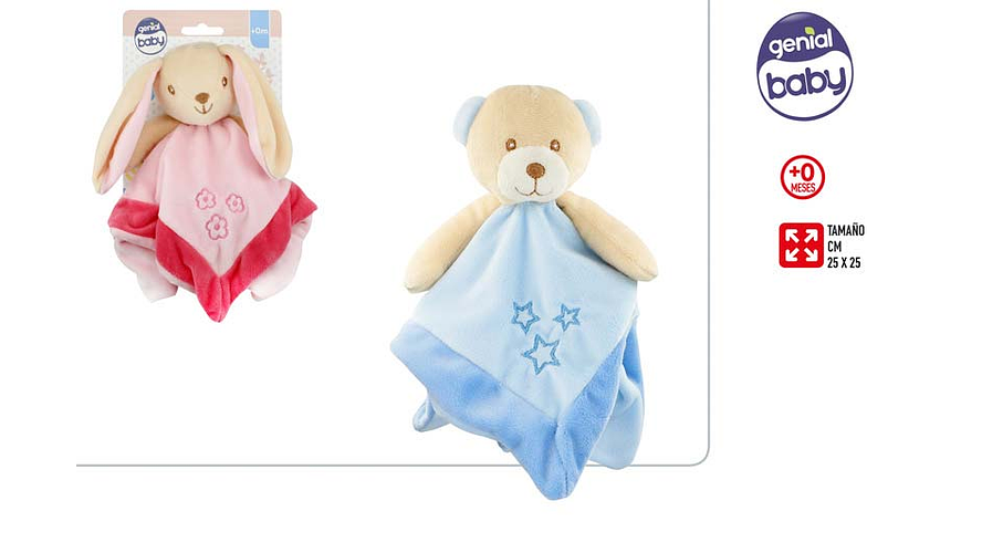 PELUCHE PARA BEBE +0M 25X25CM REF.34011 1