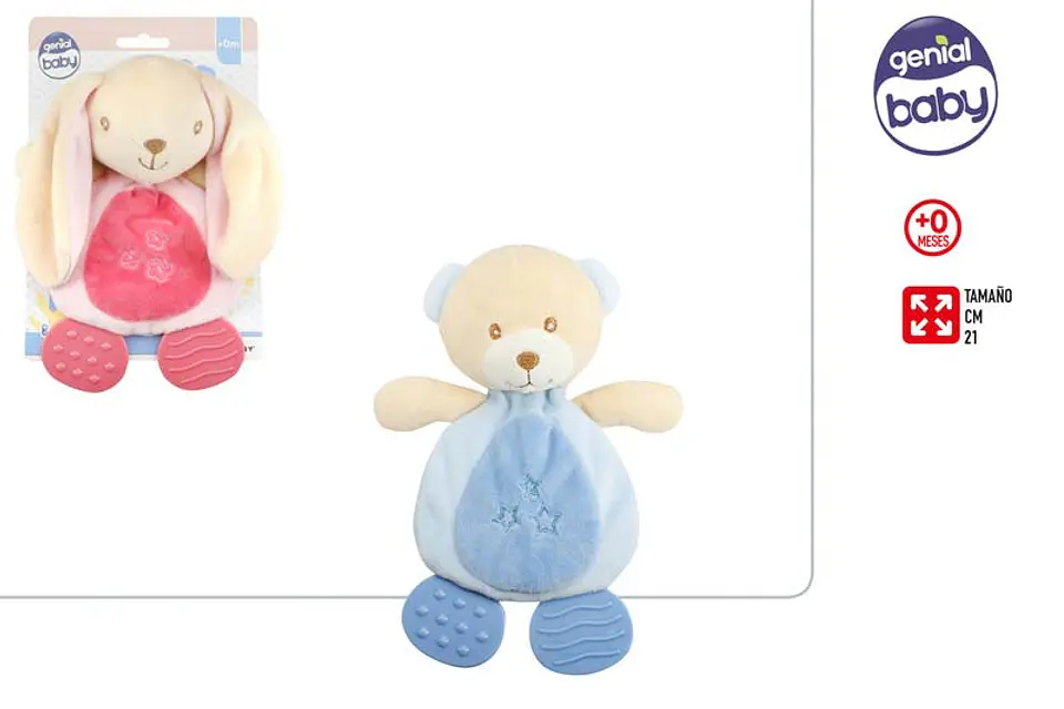 Peluche para bebé +0M 21cm com mordedor ref.34013 1