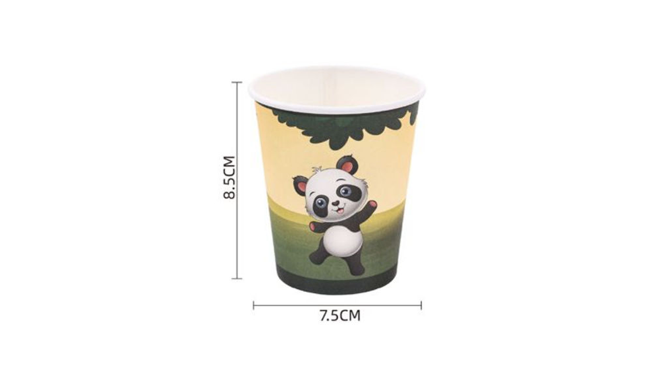 Festa panda copo papel 6pcs 250ml 1