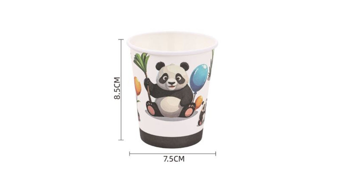 Festa panda copo papel 6pcs 250ml 1