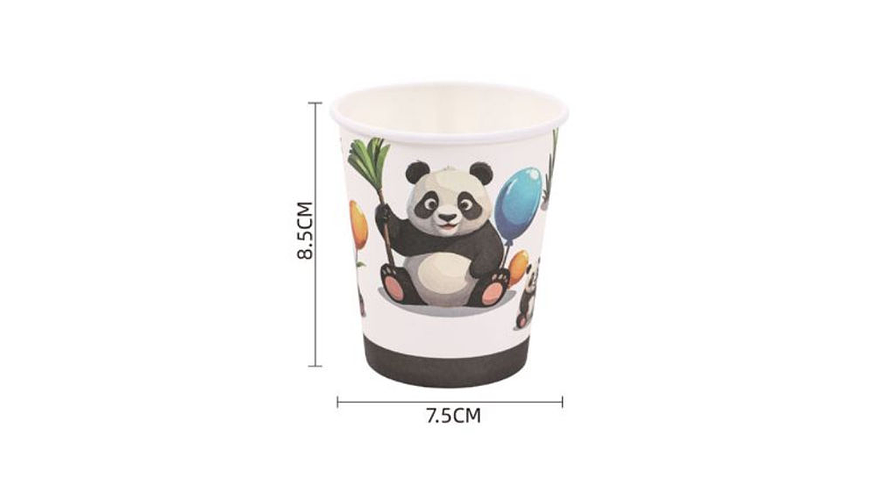 Festa panda copo papel 6pcs 250ml 1