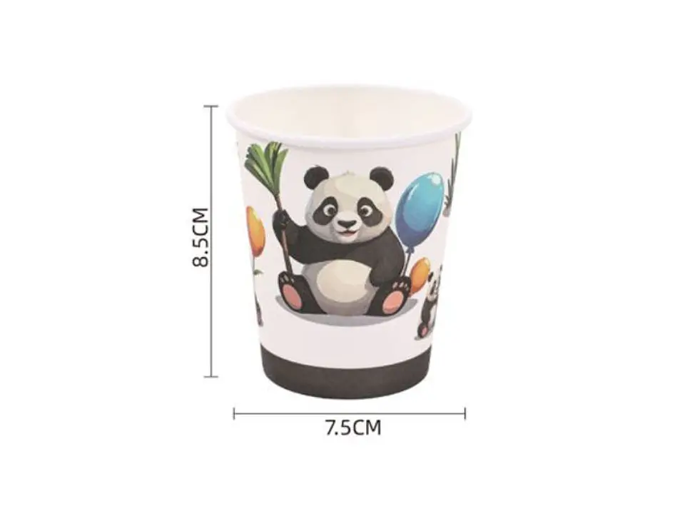 Festa Panda copo de papel 6pcs 250ml 1